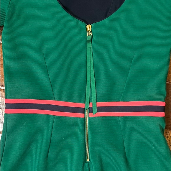 Boden Green Midi Dress with Pink and Purple Stripes - Picture 4 of 4